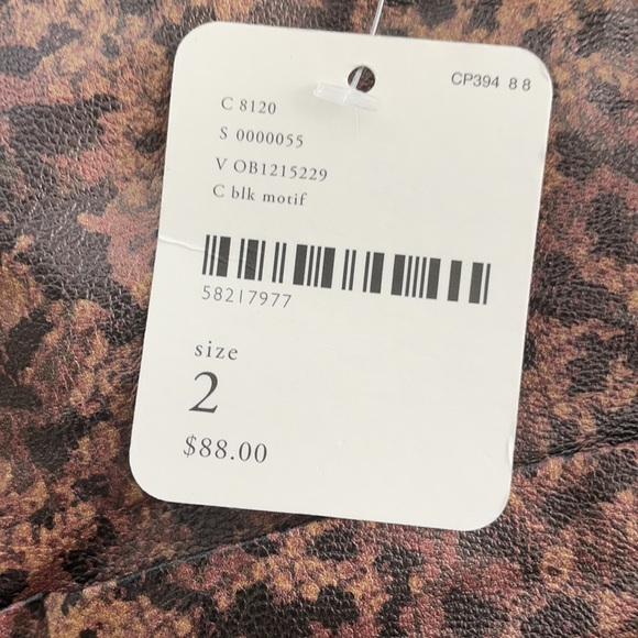 Free People Animal Print Faux Wrap Skirt NWT - Picture 12 of 12